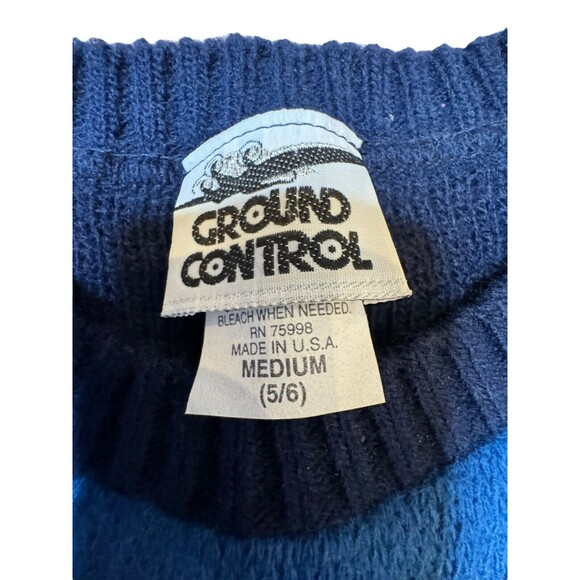 Vintage Ground Control Boy’s Sz 5/6 M Cement Truck Theme Pull Over Sweater NWOT - Picture 3 of 5